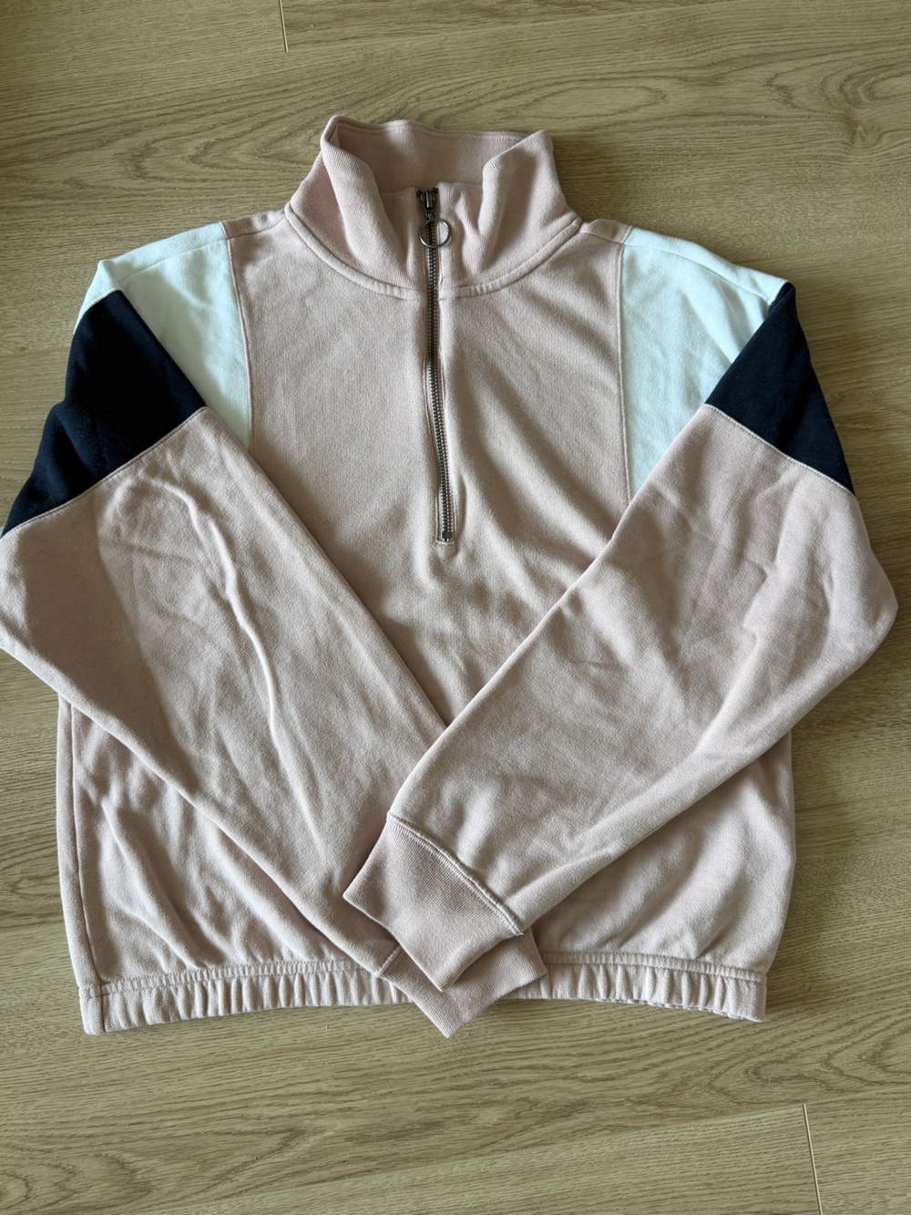 Abercrombie & Fitch Colorblock Half Zip Sweater